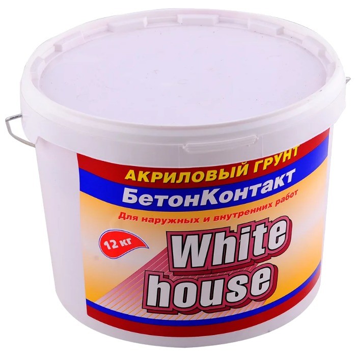 Бетоноконтакт White House. Грунтовка белая. Грунтовка бетоноконтакт.